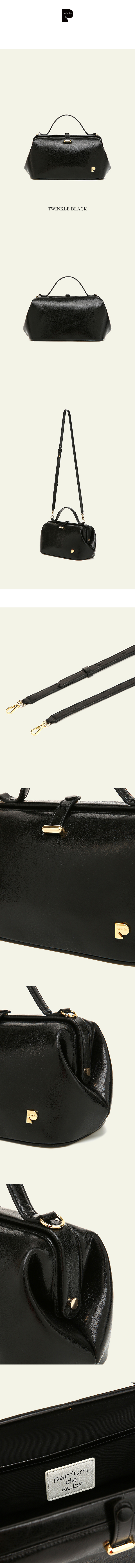 【parfum de laube】 Odeur De Pluie Twinkle 2-WAY BAG Black Odeur De Pluie Twinkle Black - parfumdelaube